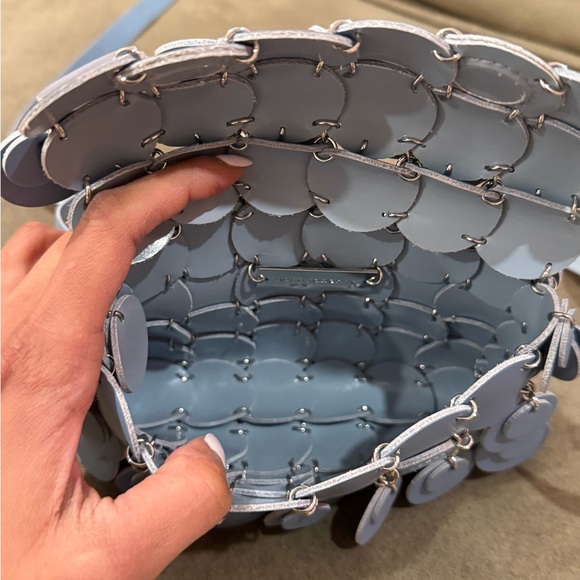 Paco Rabanne Iconic Disc Belt Bag – Powder Blue Leather - Picture 5 of 10